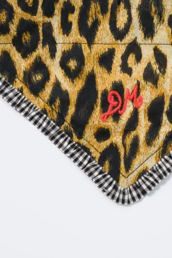 adjustable dog neckerchief - leopard u0026 gingham