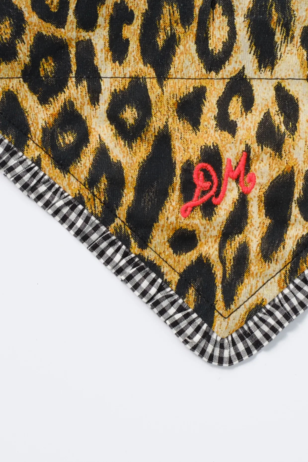 adjustable dog neckerchief - leopard u0026 gingham