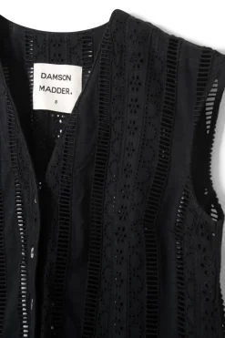 alys vest - black broderie