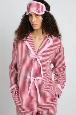 antonella pj set- red stripe