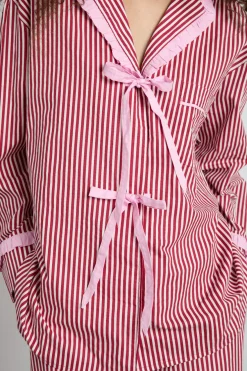 antonella pj set- red stripe