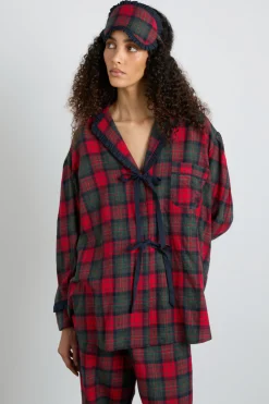 antonella pj set- red tartan