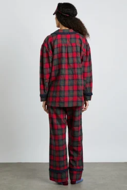 antonella pj set- red tartan