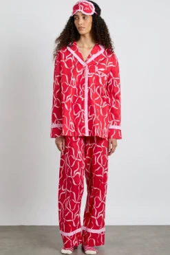 antonia pj set- red bows