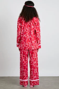 antonia pj set- red bows
