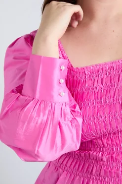 ariana blouse - pink taffeta