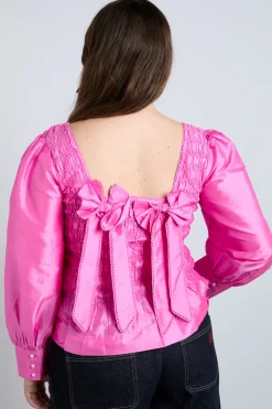 ariana blouse - pink taffeta