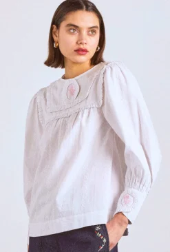 beatrice victoriana blouse- white