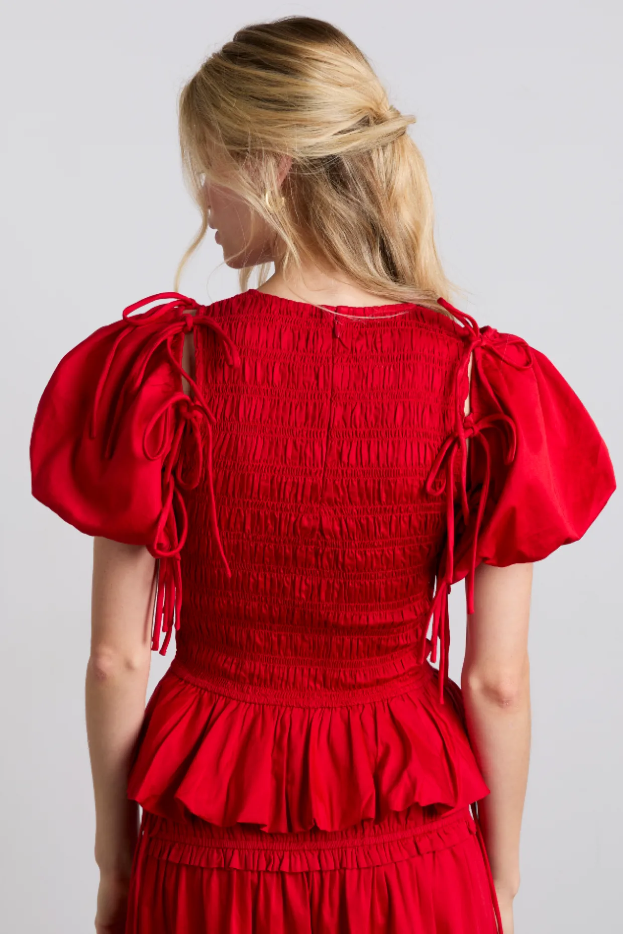 becca multi-way blouse - cherry