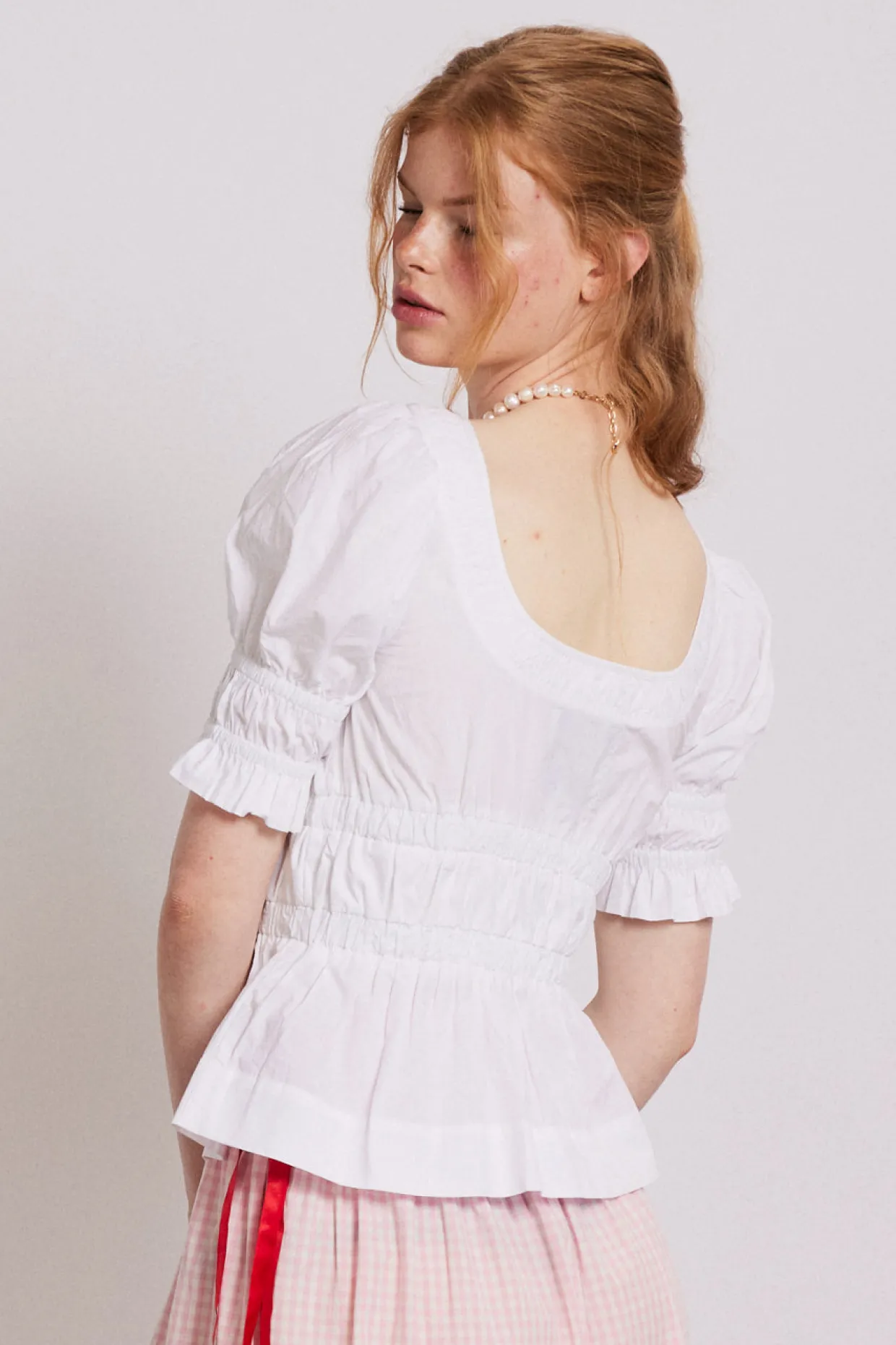 bianca blouse - white