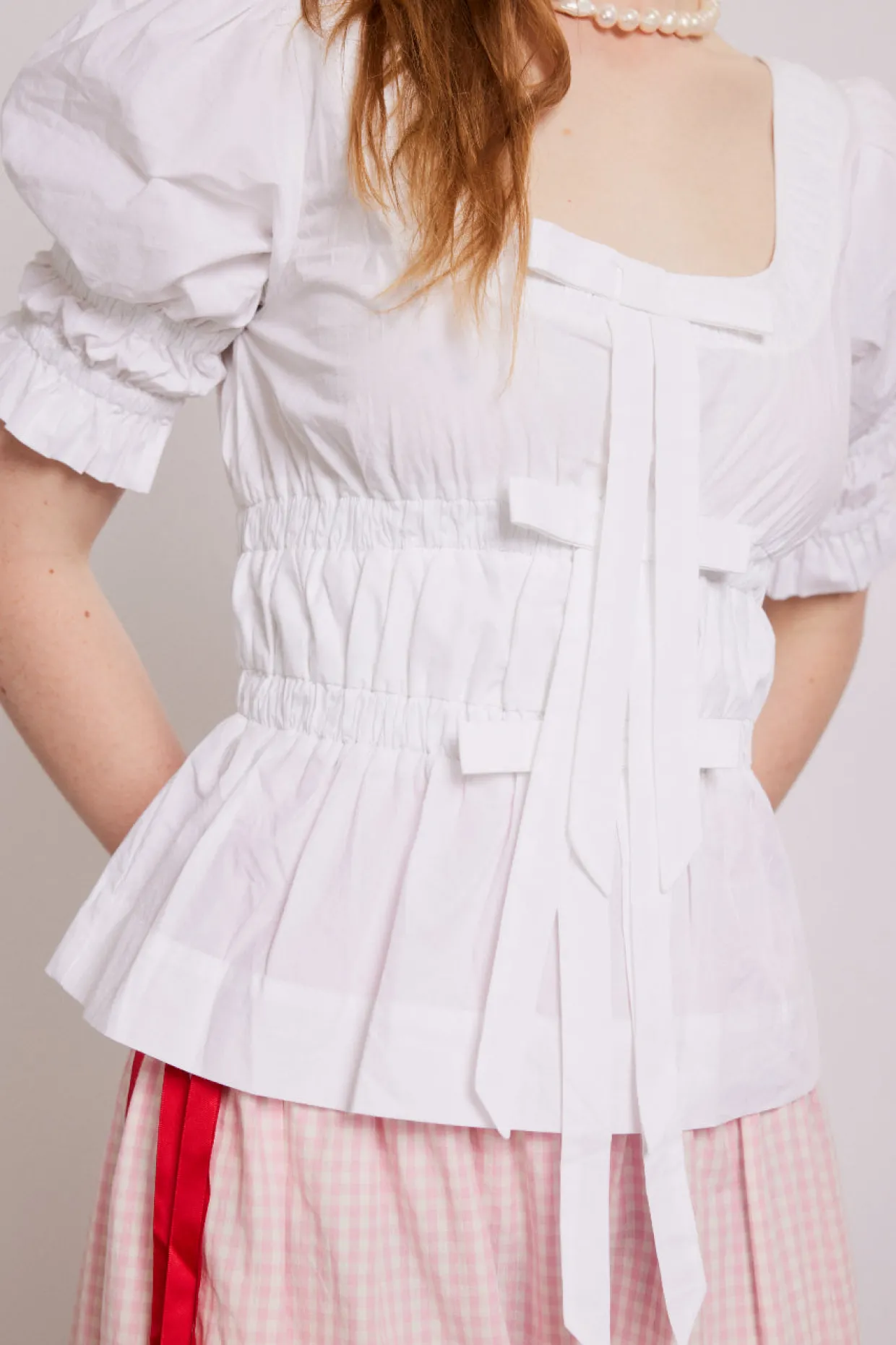 bianca blouse - white