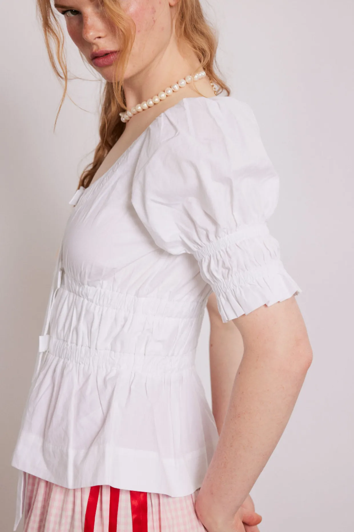 bianca blouse - white