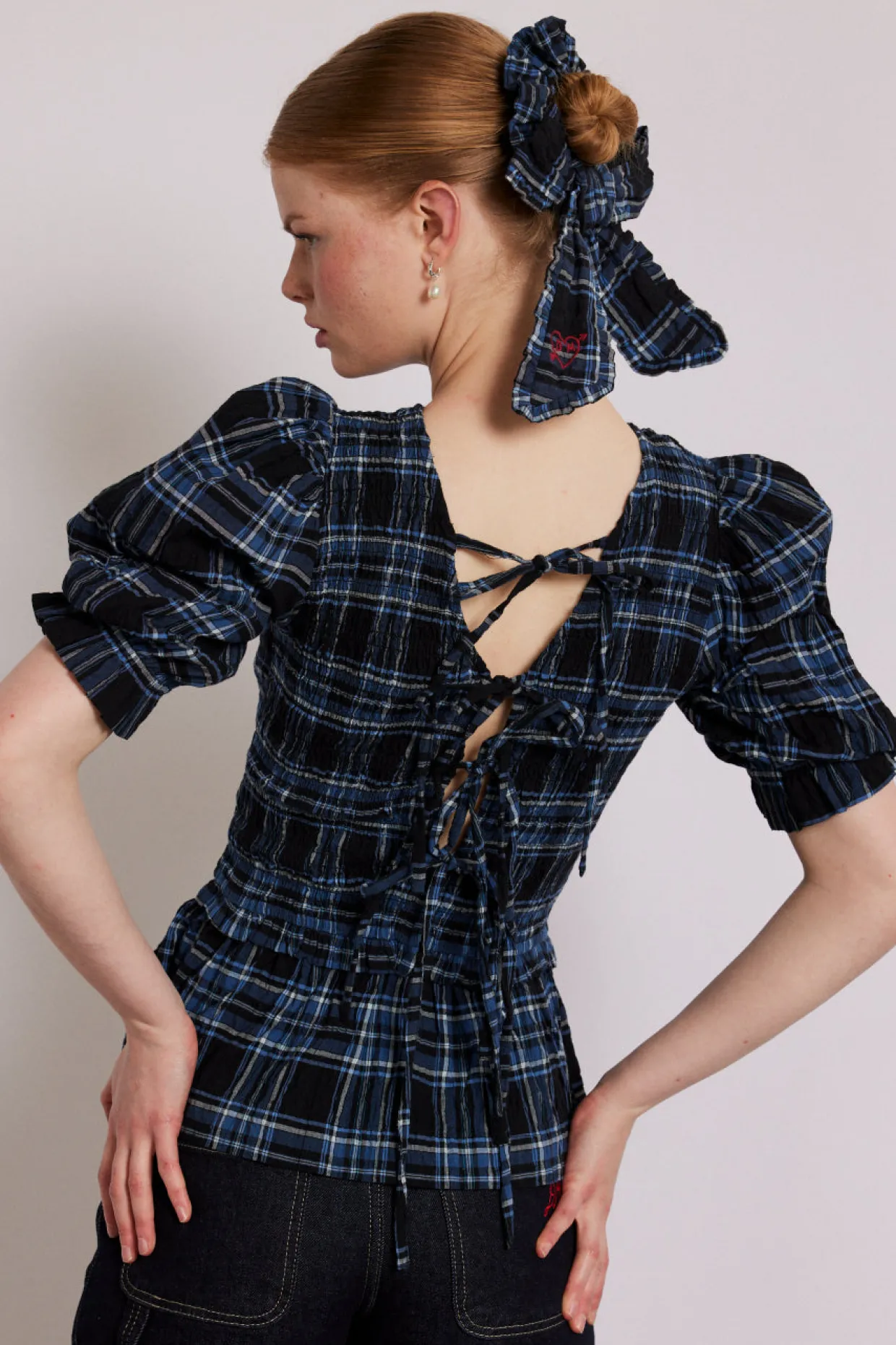 bluebelle blouse - navy check