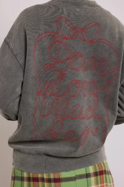 bow logo crew neck sweat
