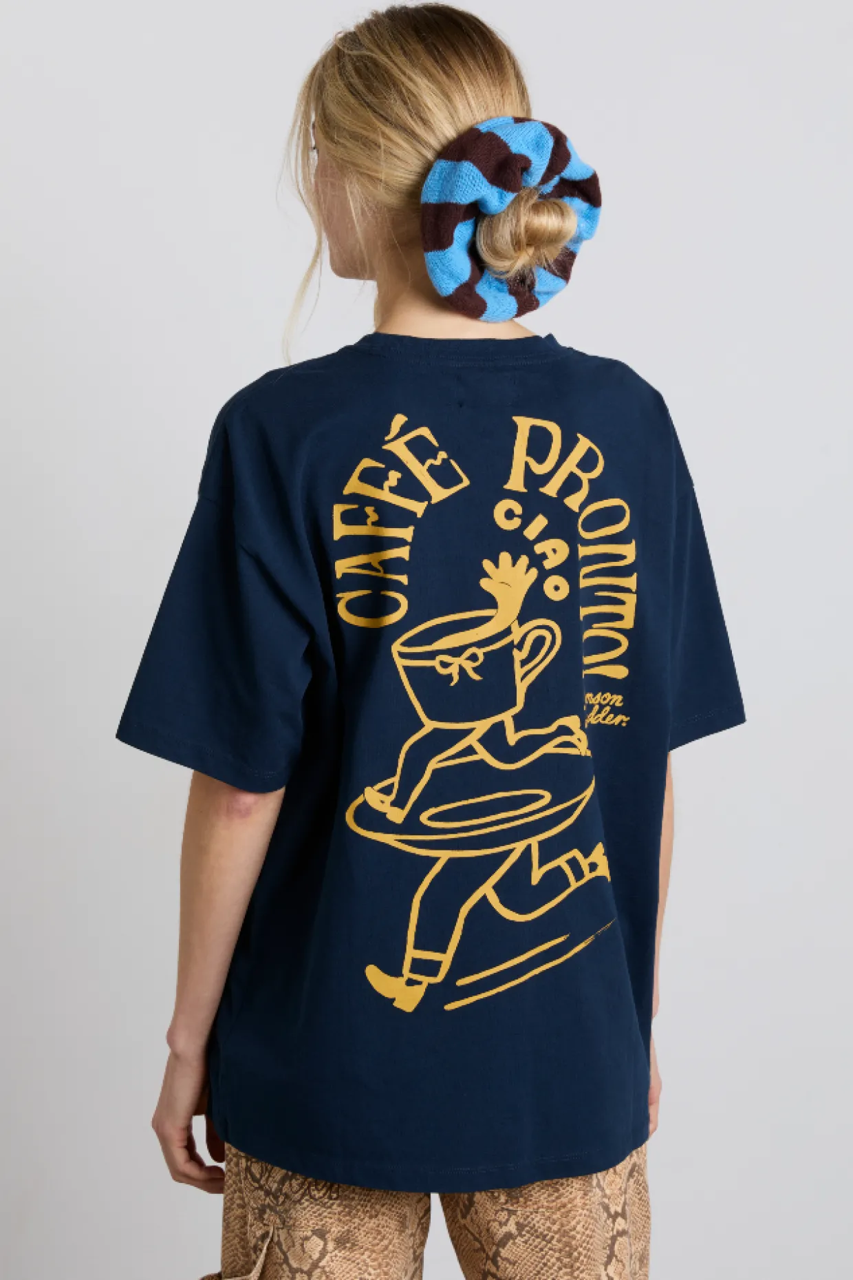 cafe pronto boyfriend tee - navy