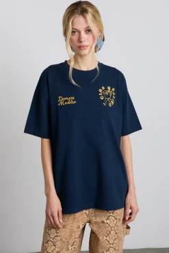 cafe pronto boyfriend tee - navy