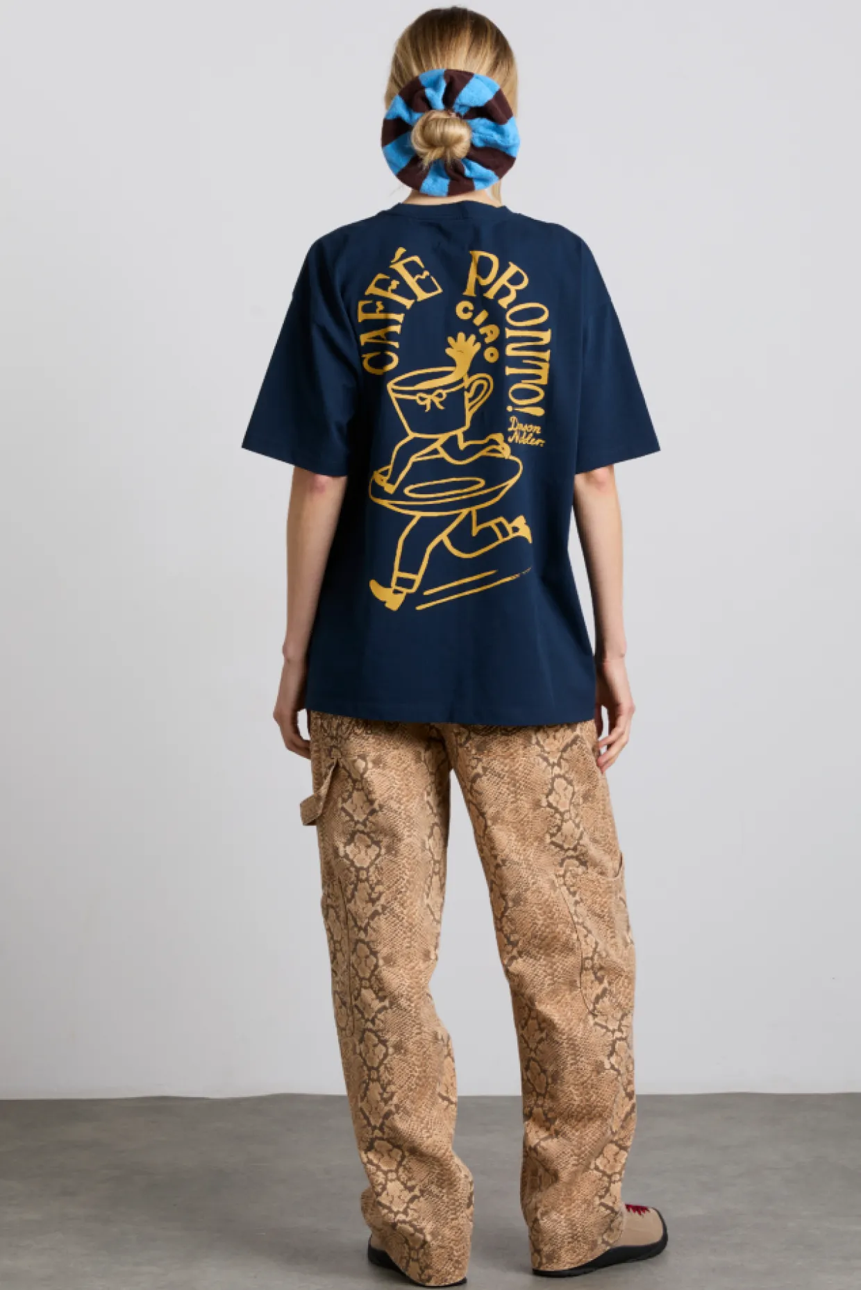 cafe pronto boyfriend tee - navy
