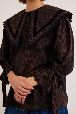 candice blouse - leopard