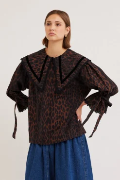 candice blouse - leopard