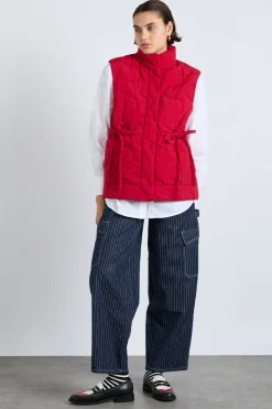 cargo jeans - navy pinstripe