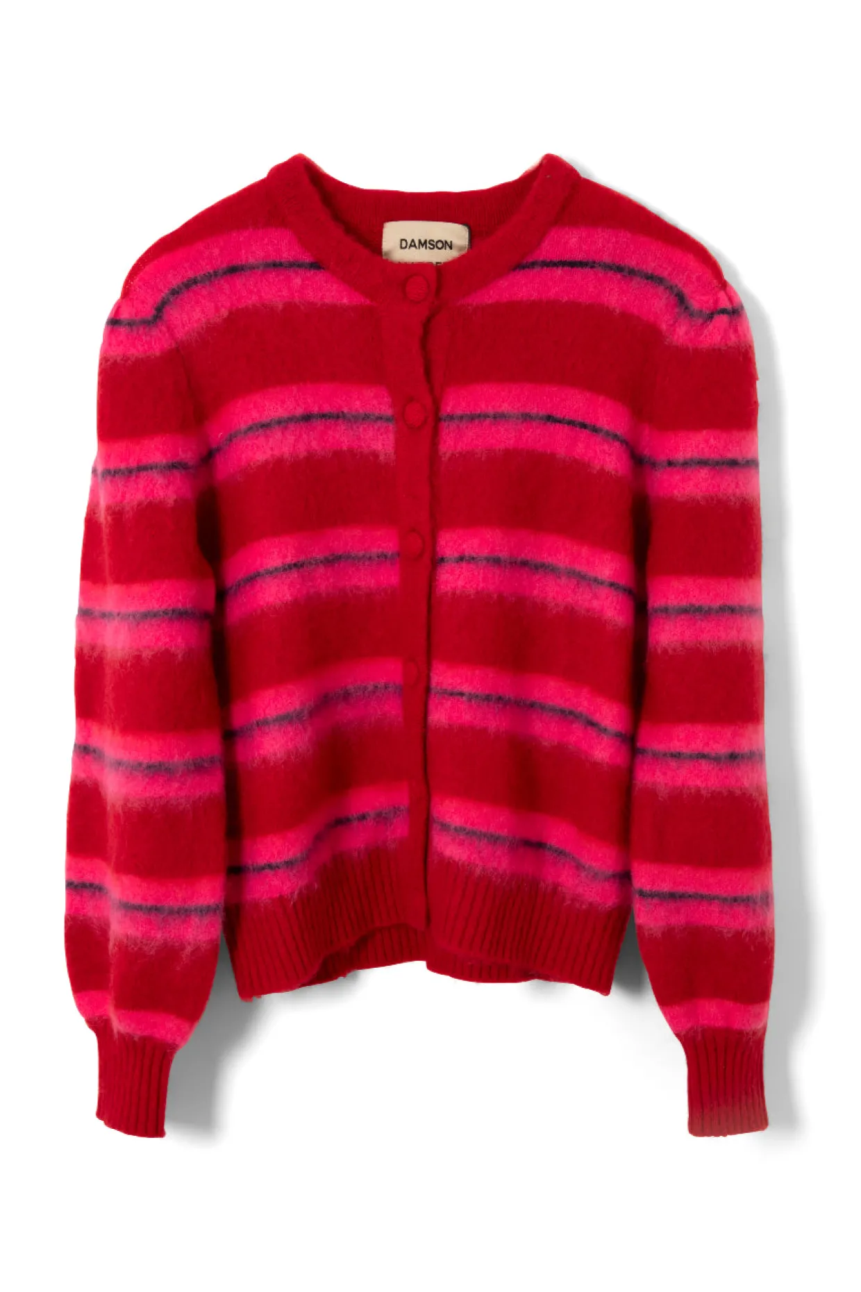 cece stripe cardigan - red u0026 pink stripe
