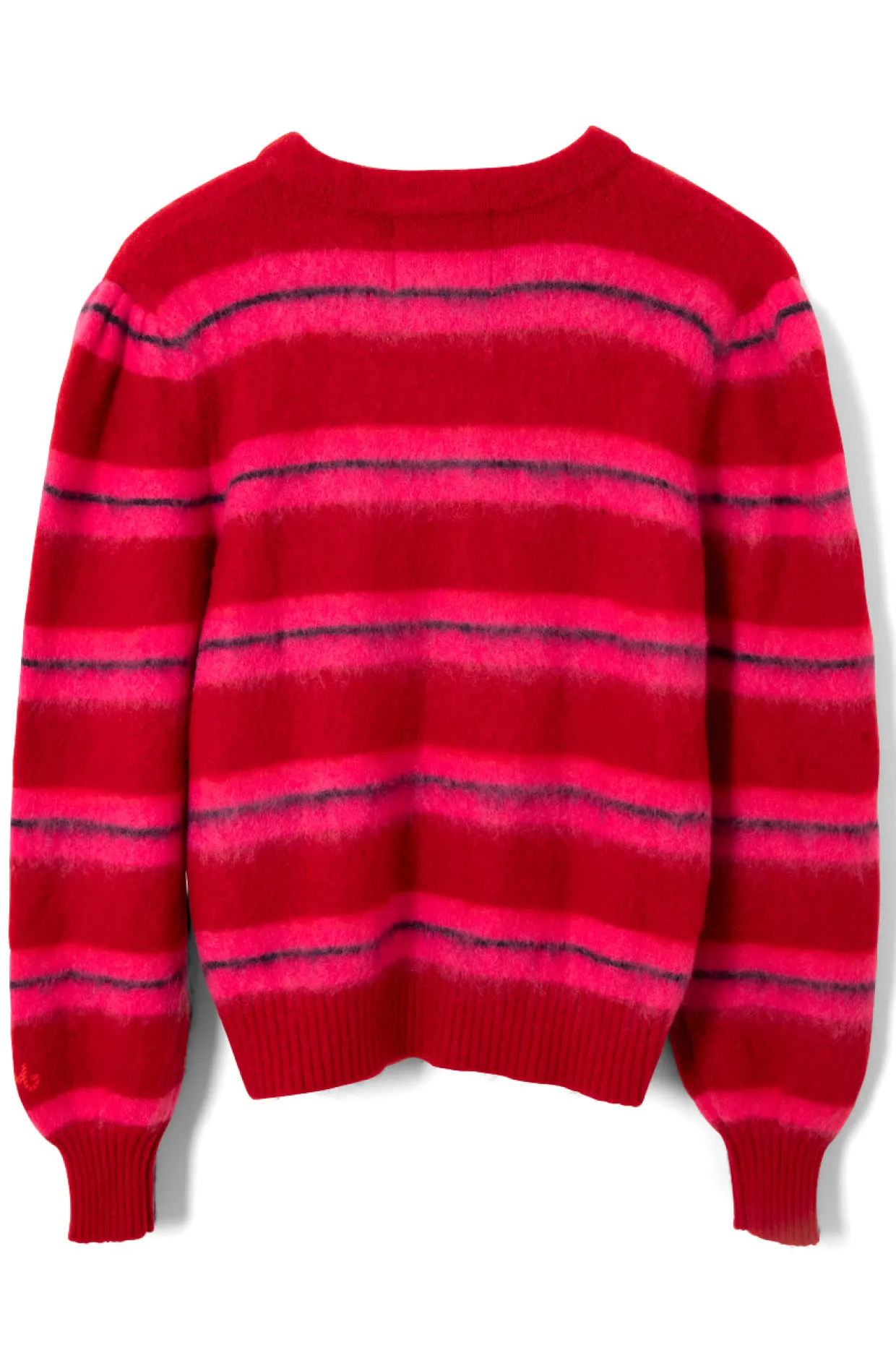cece stripe cardigan - red u0026 pink stripe