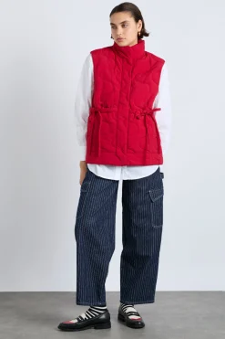 celeste gilet - chilli red