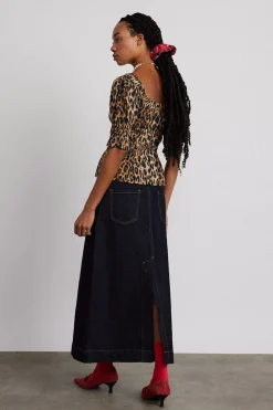 charley denim skirt - dark indigo