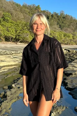 chlo shirt - black broderie