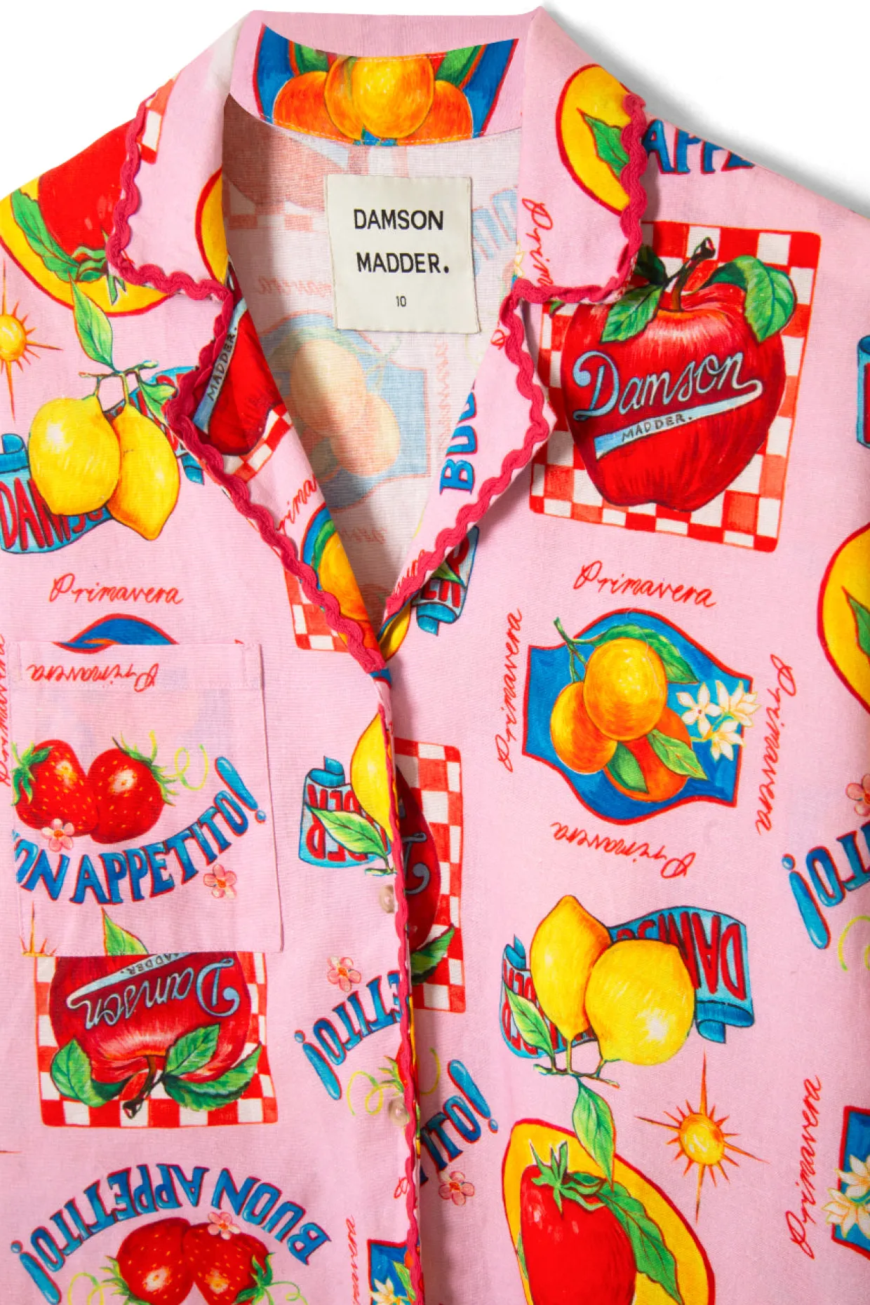 chlo shirt - fruit labels