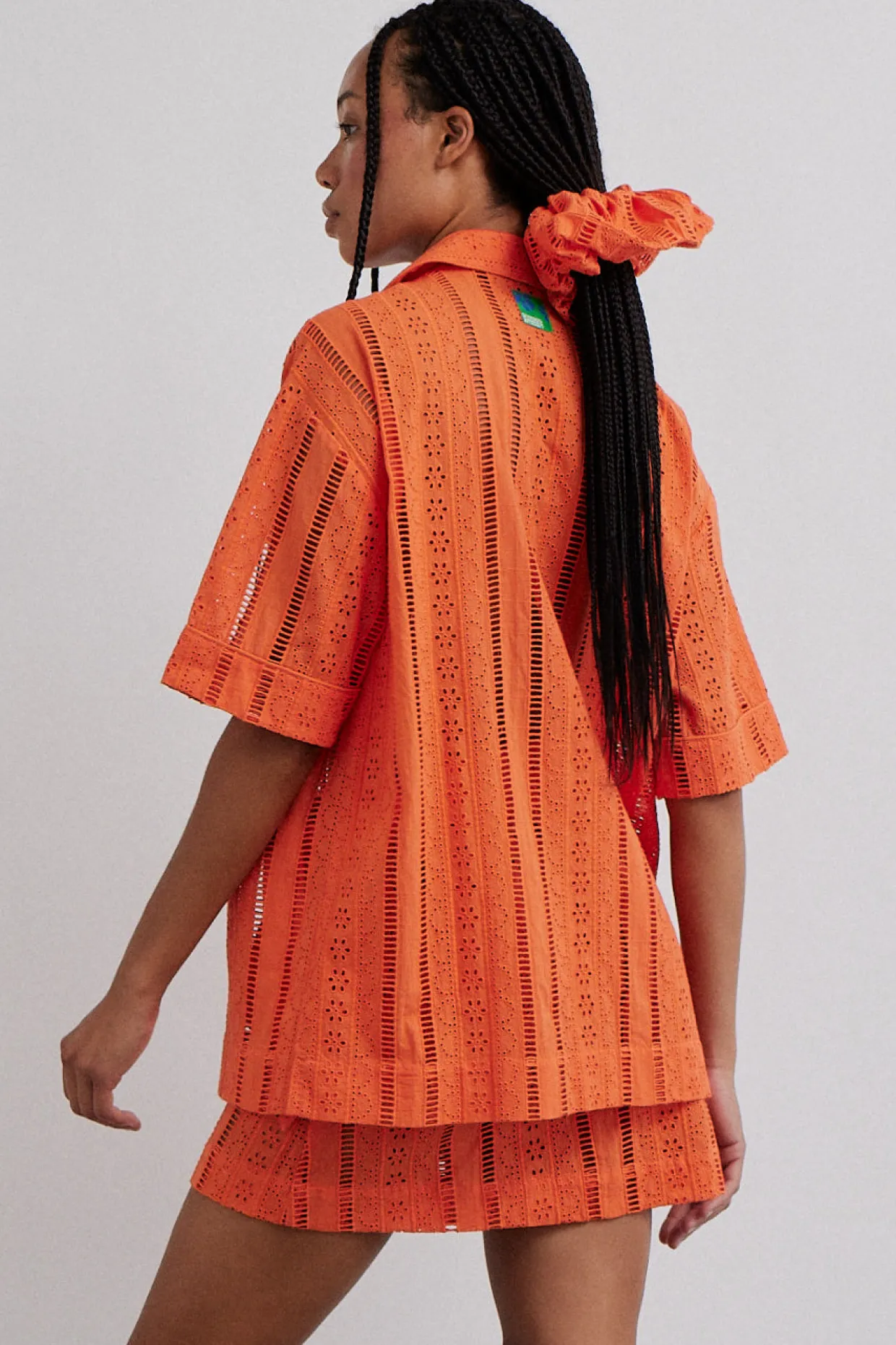 chlo shirt - orange broderie