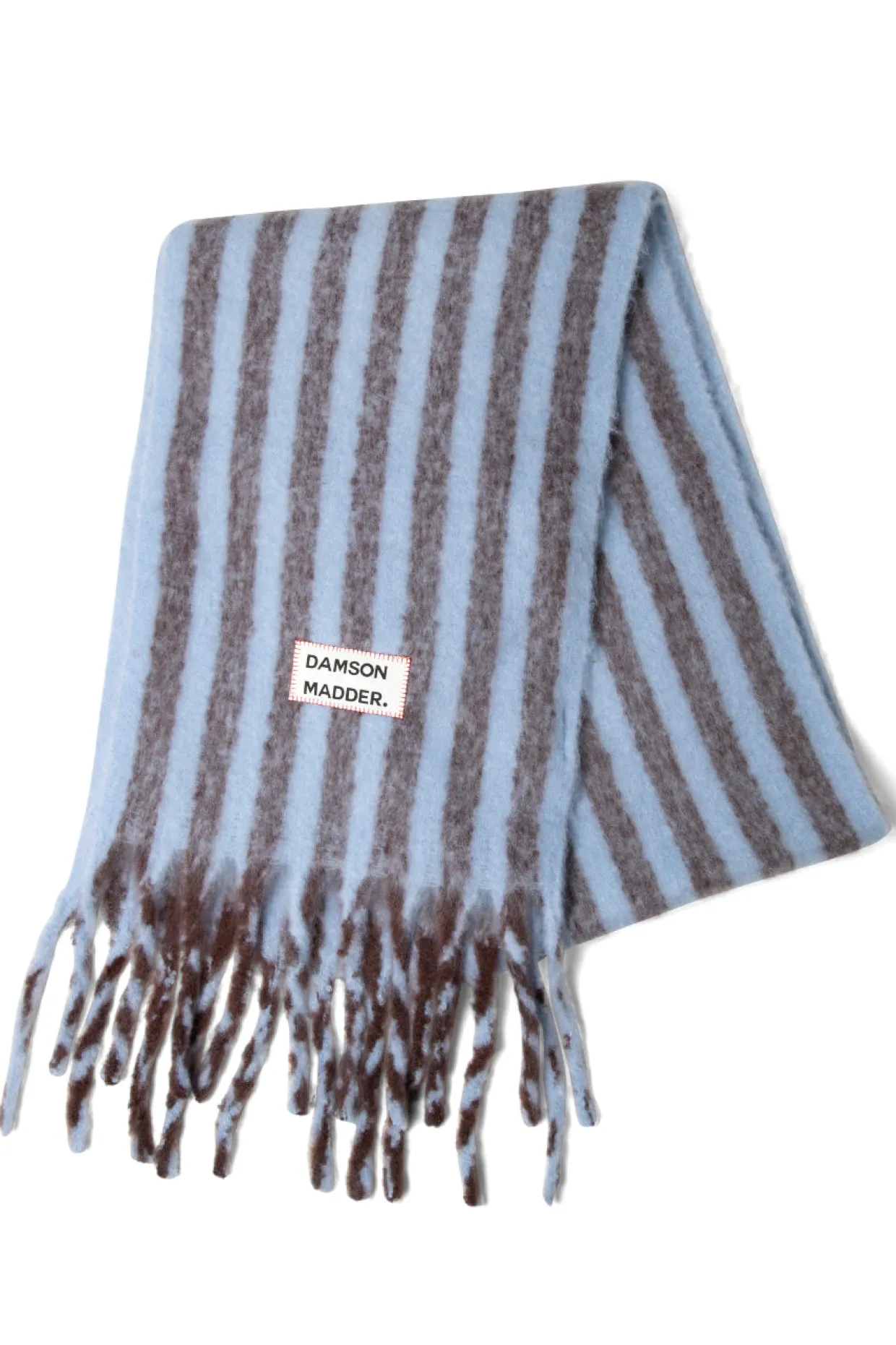 chocolate u0026 baby blue fluffy stripe scarf