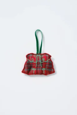 christmas tree decoration - red check blouse