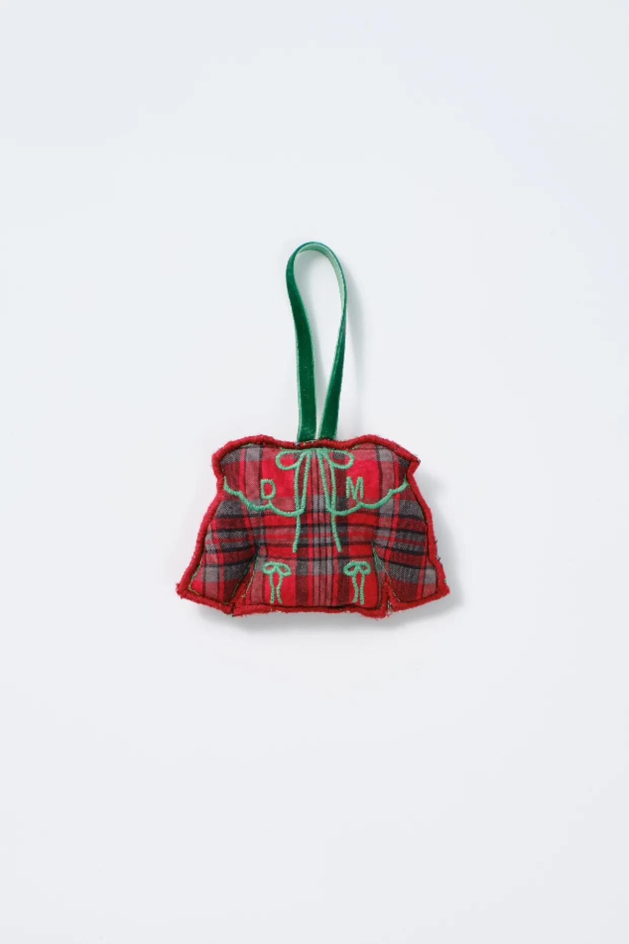 christmas tree decoration - red check blouse