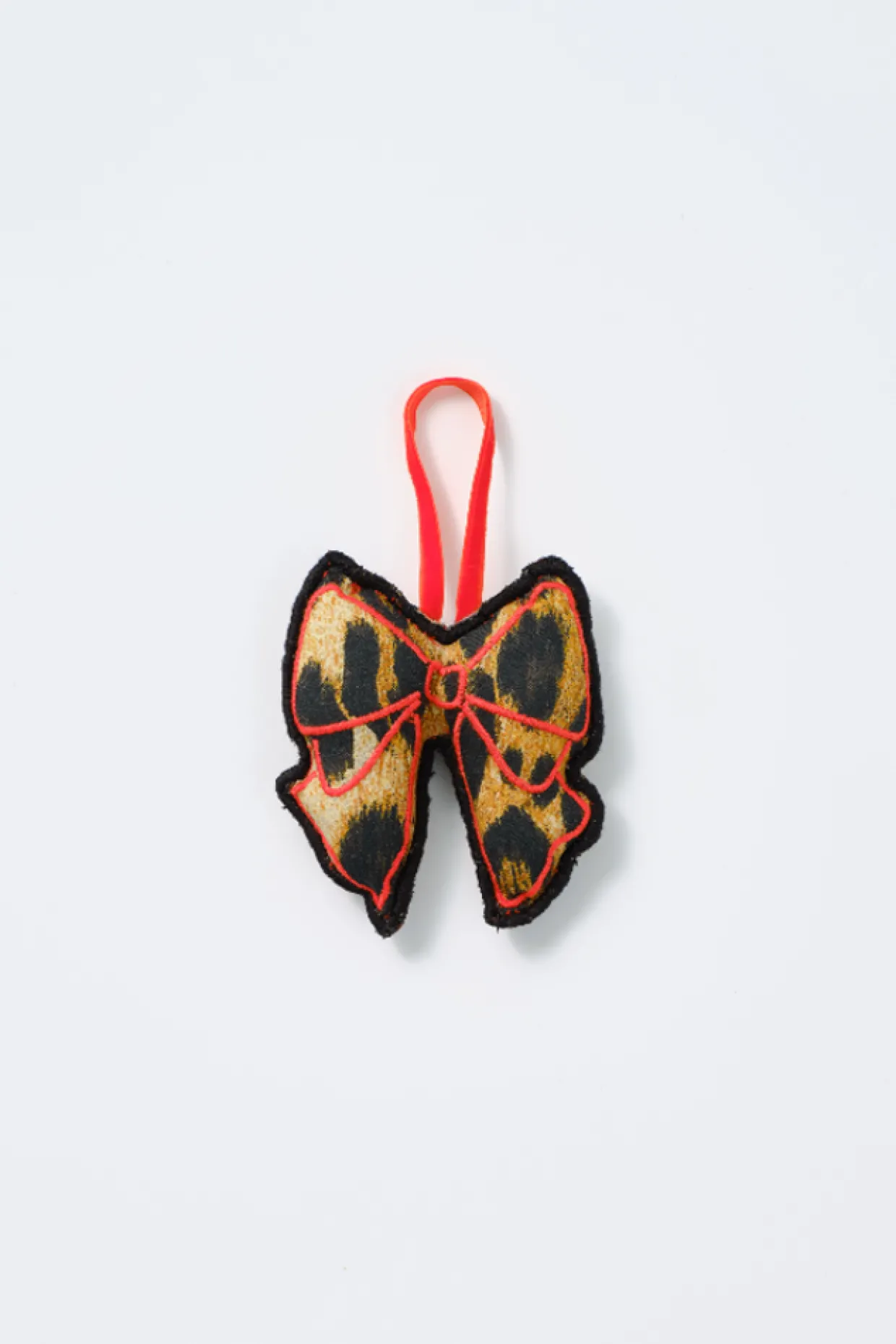 christmas tree decoration - leopard bow