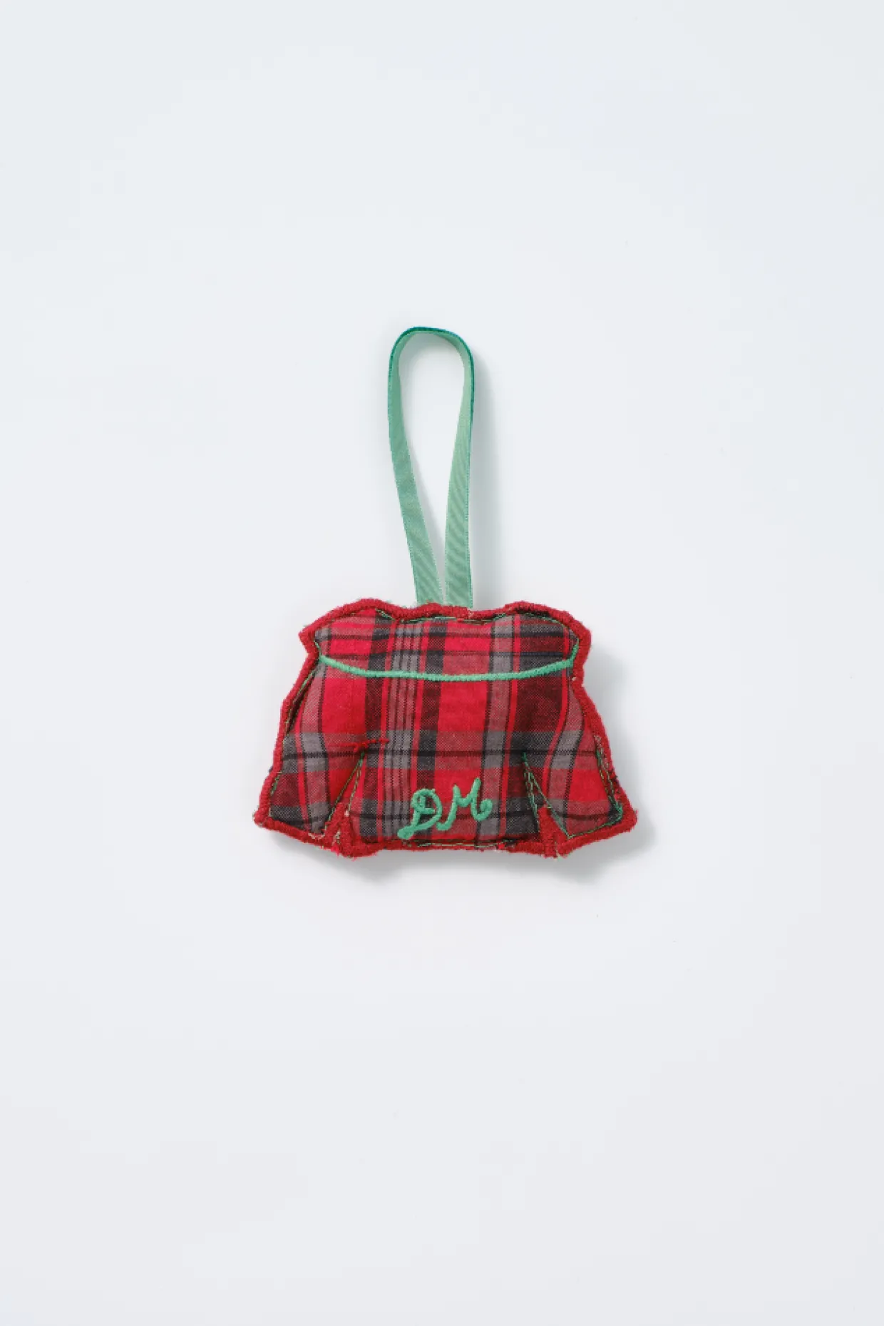 christmas tree decoration - red check blouse