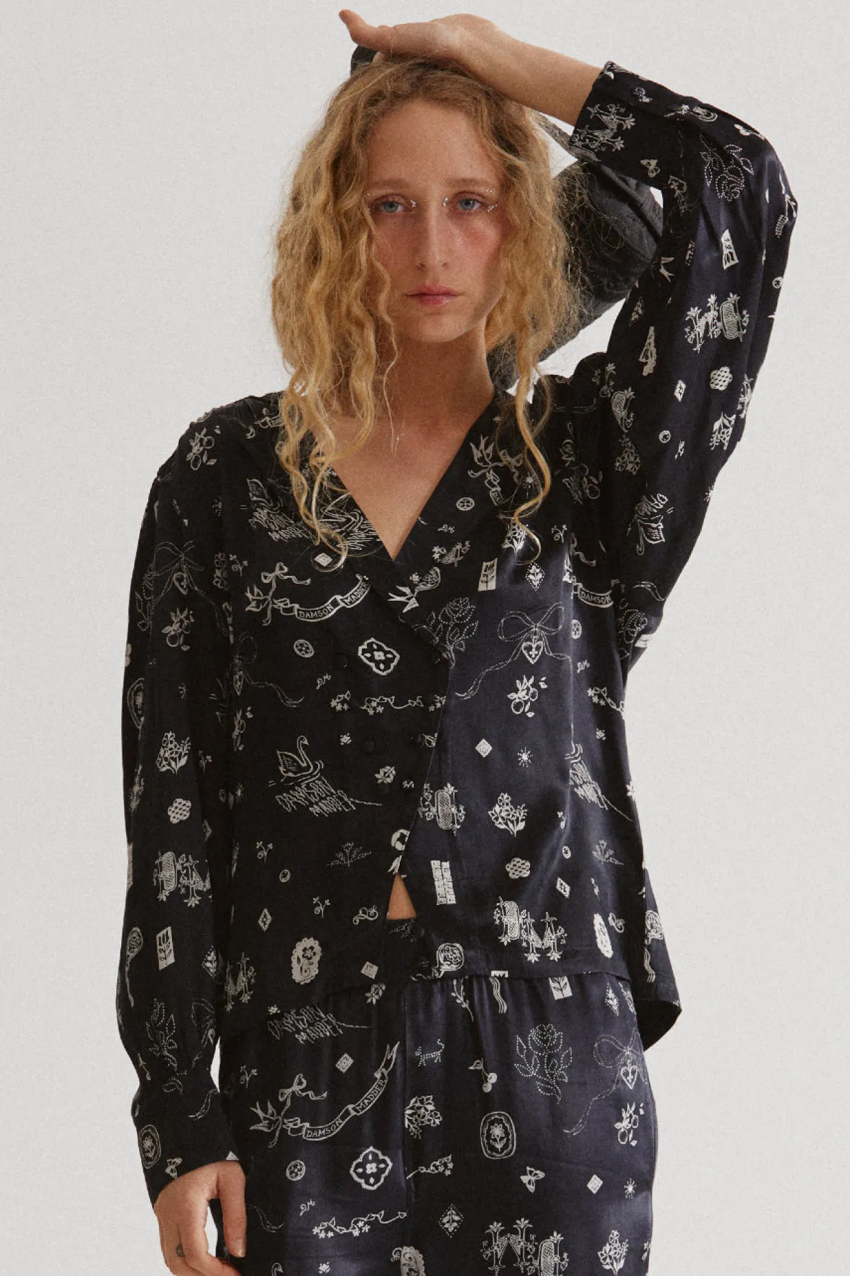 clairo blouse - symbol print