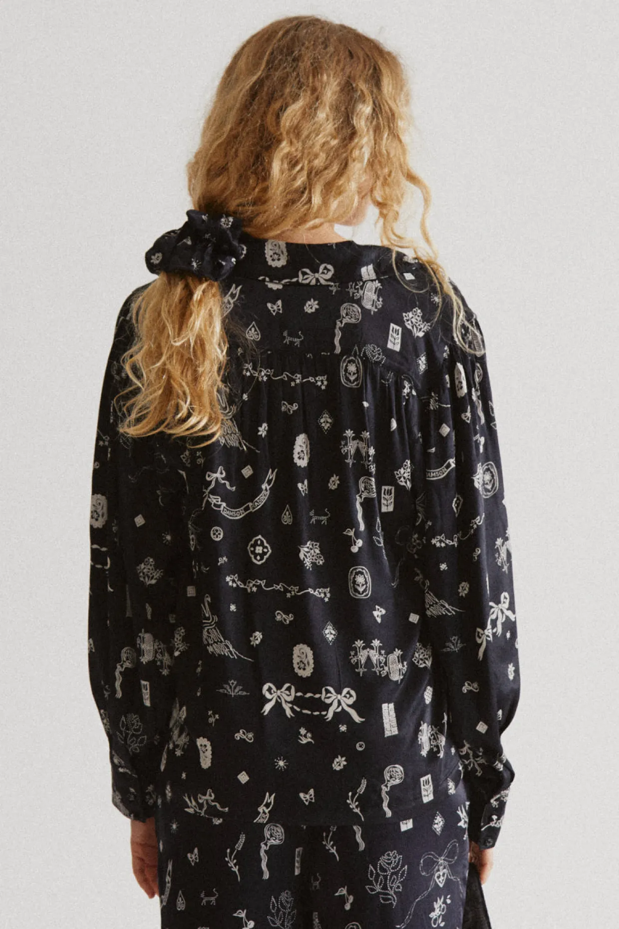 clairo blouse - symbol print