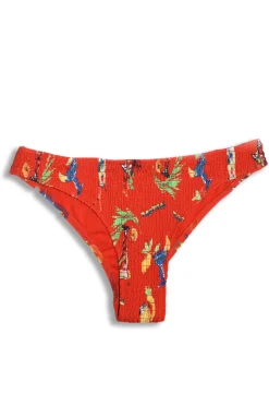 classic shirred bikini bottom - cocktails