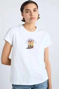 cowboy boot shrunken tee