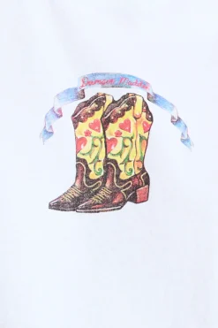 cowboy boot shrunken tee