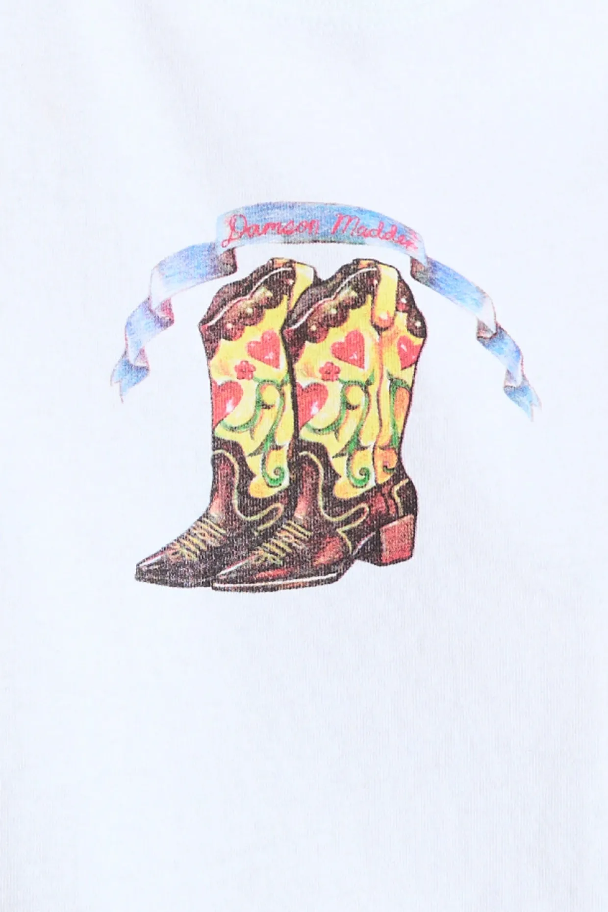 cowboy boot shrunken tee