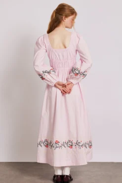 dakota dress - pink embroidery