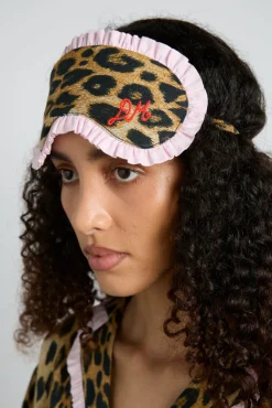 damson pj eye mask - leopard
