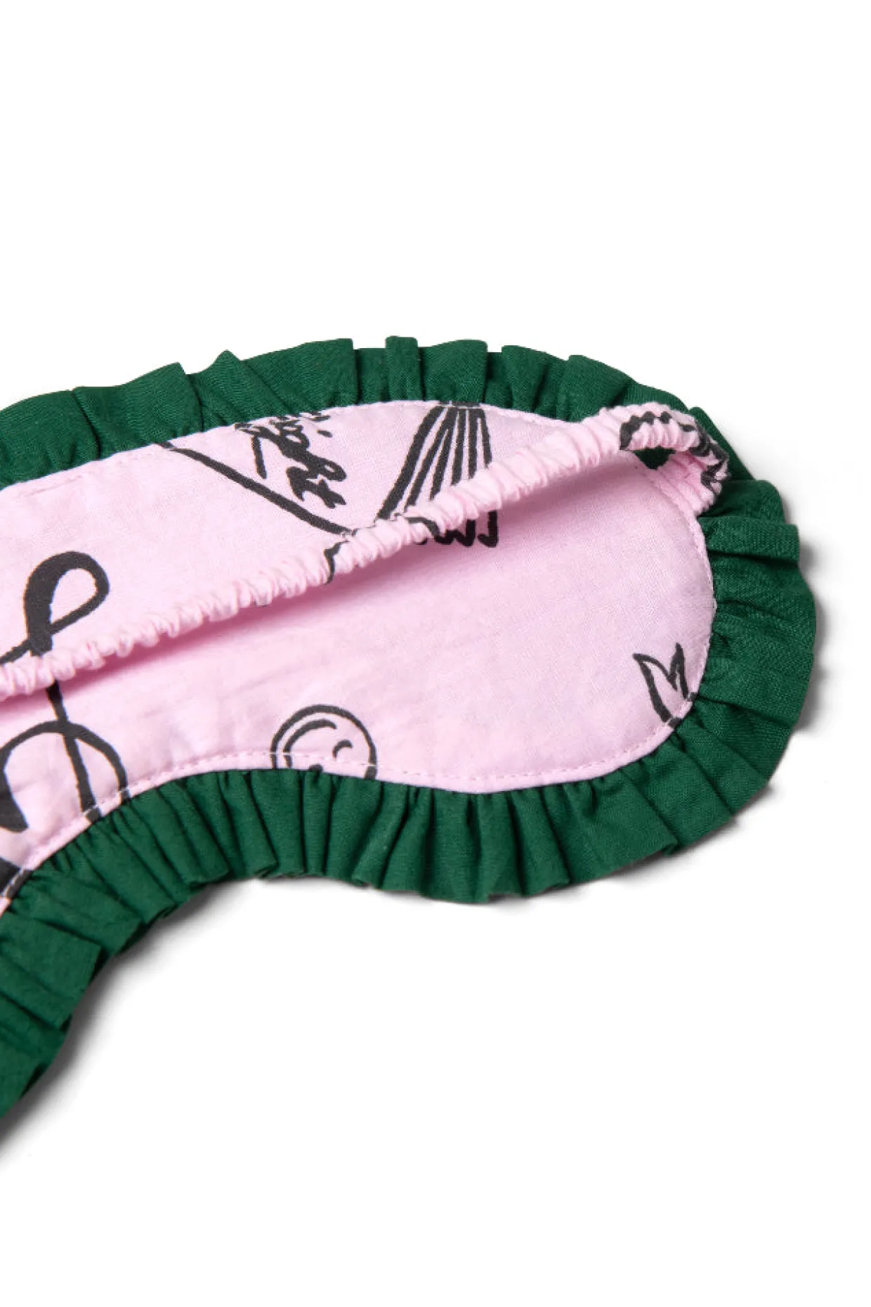damson pj eye mask - pink symbols