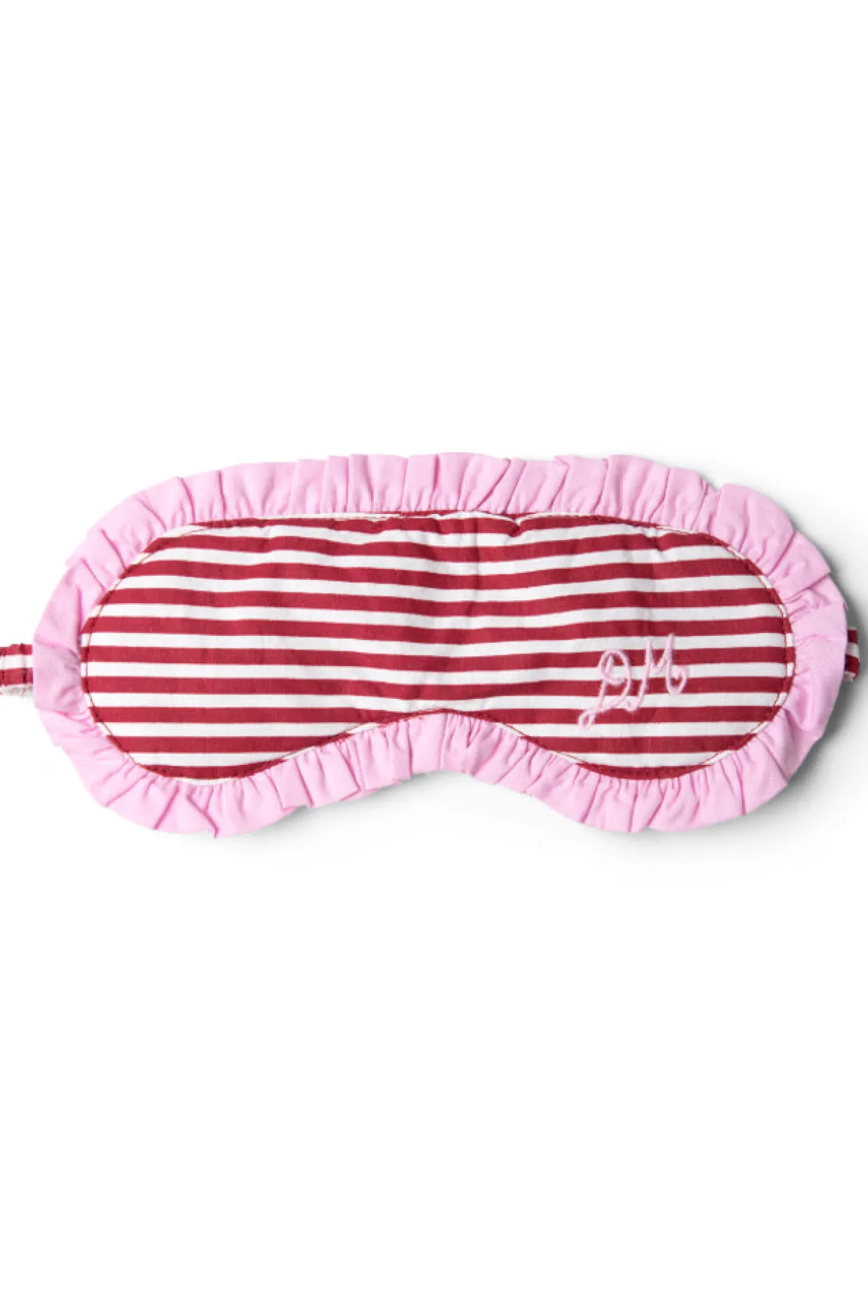 damson pj eye mask - red stripe