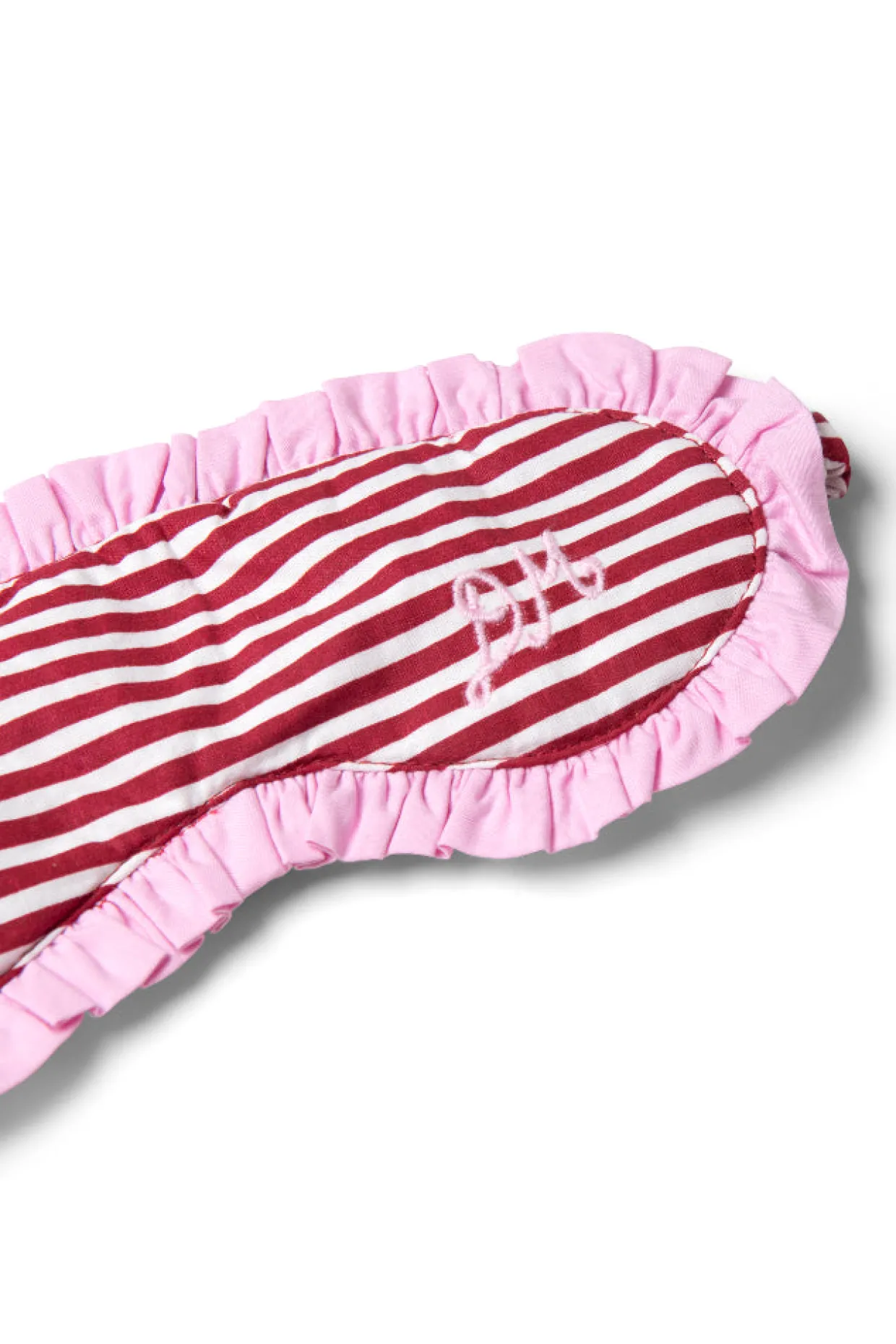 damson pj eye mask - red stripe