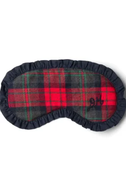 damson pj eye mask - red tartan