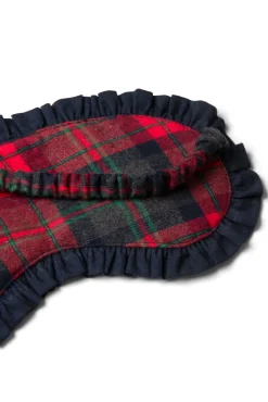 damson pj eye mask - red tartan