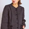 diana quilted jacket - black